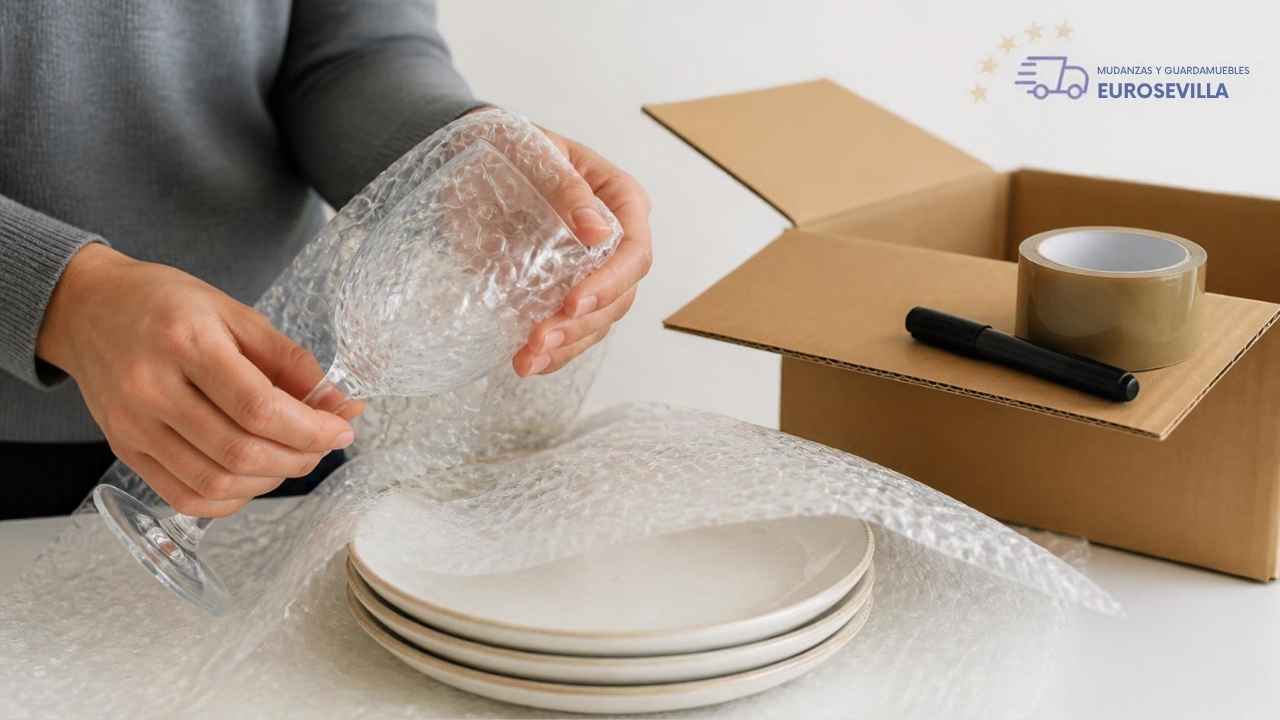 Como embalar objetos fragiles para tu mudanza